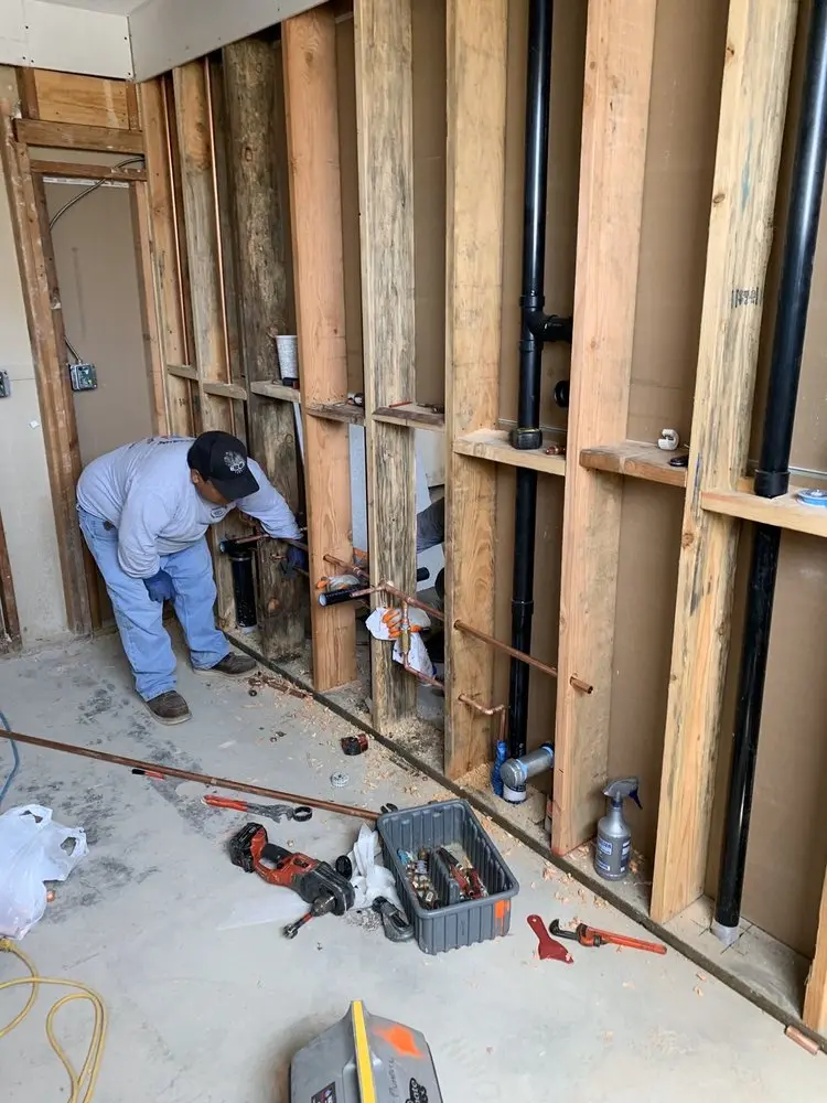 Commercial rough-in plumbing for Gas Line Repair in Concordia
